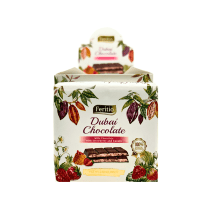 SW0905-Feritio Strawberry Dubai Chocolate Bars 81 x 80 g.