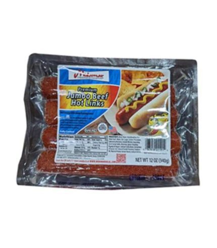 FM10E Midamar Halal Jumbo Beef Hot Links 12x12oz (A1028A)