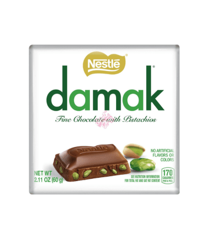 SW201A Nestle Damak Dark Milk Choloate W Pistachio 6/60g