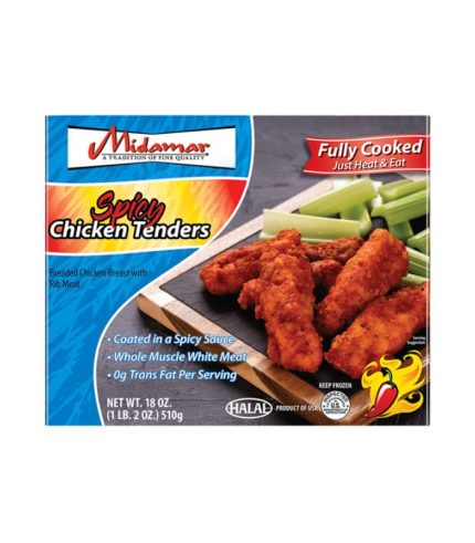 FM10S-Midamar Halal Spicy Chicken Tenders Breaded 12x18oz