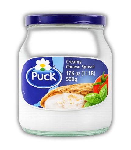 CH107A Puck Cream Cheese Spread 6x17.6oz (498g) Jar, glass