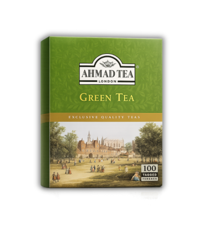 TE02K-Ahmad 100 Tbg Green Tea Tagged 12/100g Item#478