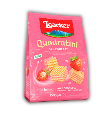 14336-Loacker Quadratini Strawberry 6/250g