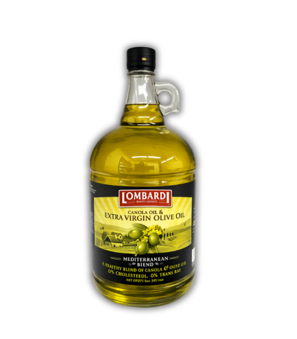 OL23B Lombardi 4.2.8 LT Glass Canola Oil EX Virgin Oil Blend 4/2.8lt