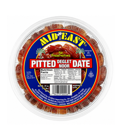 DT25AS-Mid East, Pitted Dates (1.5 lb) (680g), 24 oz